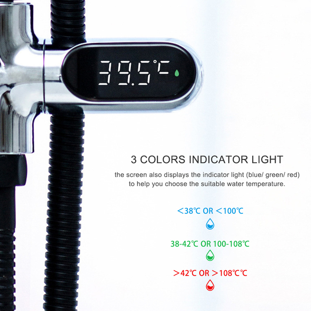 Termometr cyfrowy LED do wody - Monitor temperatury wody w kąpieli i prysznicu - Wianko - 4
