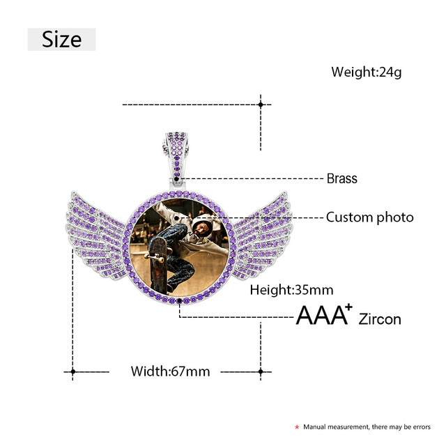 Naszyjnik skrzydła anioła z luksusowego kryształu, personalizowany, dostępny w 3 kolorach - Wianko - 2