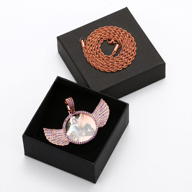 Naszyjnik skrzydła anioła z luksusowego kryształu, personalizowany, dostępny w 3 kolorach - Wianko - 24