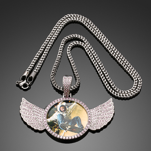 Naszyjnik skrzydła anioła z luksusowego kryształu, personalizowany, dostępny w 3 kolorach - Wianko - 3
