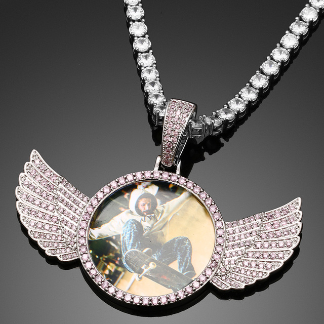 Naszyjnik skrzydła anioła z luksusowego kryształu, personalizowany, dostępny w 3 kolorach - Wianko - 4