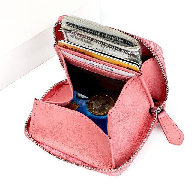 Skórzana torebka na monety z blokadą RFID i mini portfel z zamkiem błyskawicznym - nie dodawaj dodatkowych informacji - Wianko - 4