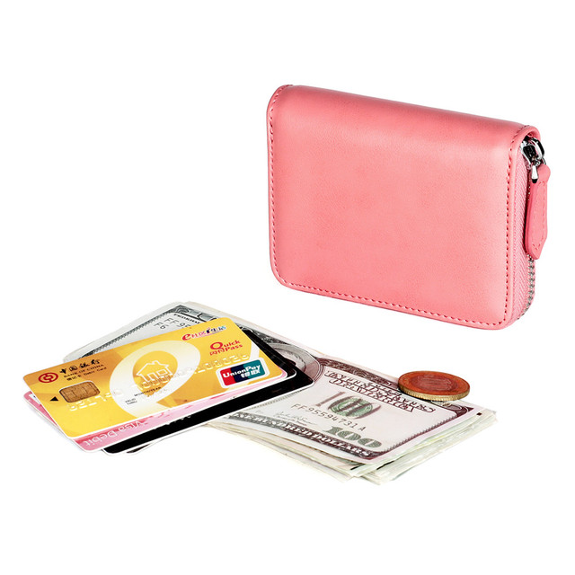 Skórzana torebka na monety z blokadą RFID i mini portfel z zamkiem błyskawicznym - nie dodawaj dodatkowych informacji - Wianko - 2