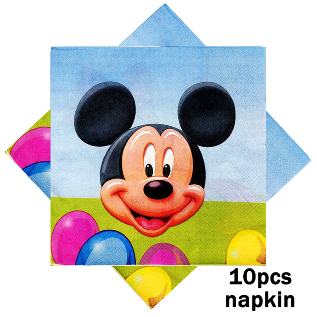 10 sztuk jednorazowych serwetek z motywem Mickey Minnie Mouse, Mała Syrenka, Mrożona, Sofia Księżniczka - dziecięce urodzinowe materiały - Wianko - 4