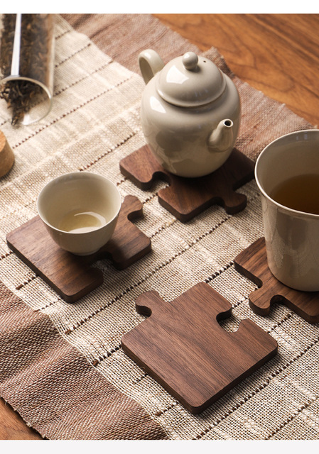 Podkładka pod herbatę z litego drewna - pierwszej jakościWersja finalna: Podkładka pod herbatę z litego drewna - Wianko - 1