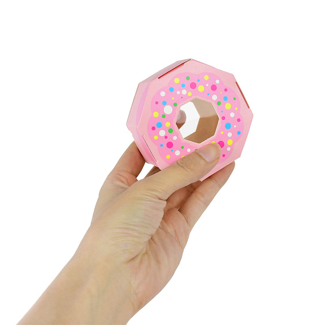 10 papierowych pudełek na donuty - słodkie prezenty i upominki na ślub, urodziny, Baby Shower - Wianko - 3