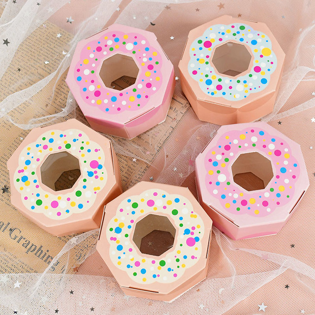 10 papierowych pudełek na donuty - słodkie prezenty i upominki na ślub, urodziny, Baby Shower - Wianko - 1