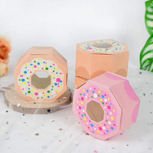 10 papierowych pudełek na donuty - słodkie prezenty i upominki na ślub, urodziny, Baby Shower - Wianko - 4