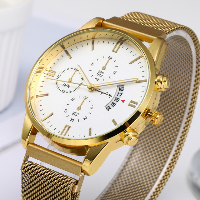 Zegarek męski kwarcowy z mechanizmem 2021, złota moda - Relogio Masculino - Wianko - 24