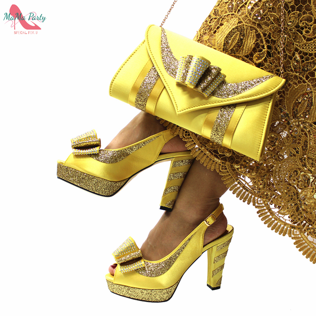 Nowości pantofle sandały na platformie - wiosna 2022, Royal Blue, wysoka jakość, zestaw butów i torebka, dla afrykańskich kobiet - Wianko - 52