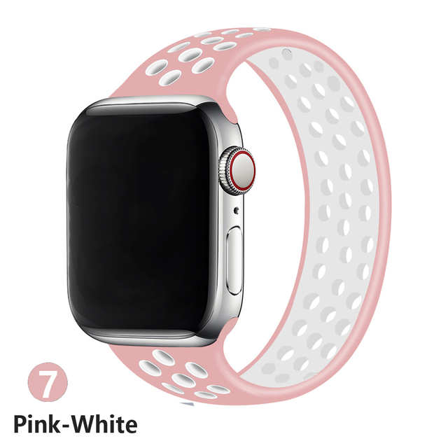 Pasek silikonowy Solo Loop do zegarka Apple - 44mm / 40mm / 38mm / 42mm, oddychająca elastyczna bransoletka iwatch serie 6 SE 5 4 3 2 1 - Wianko - 8