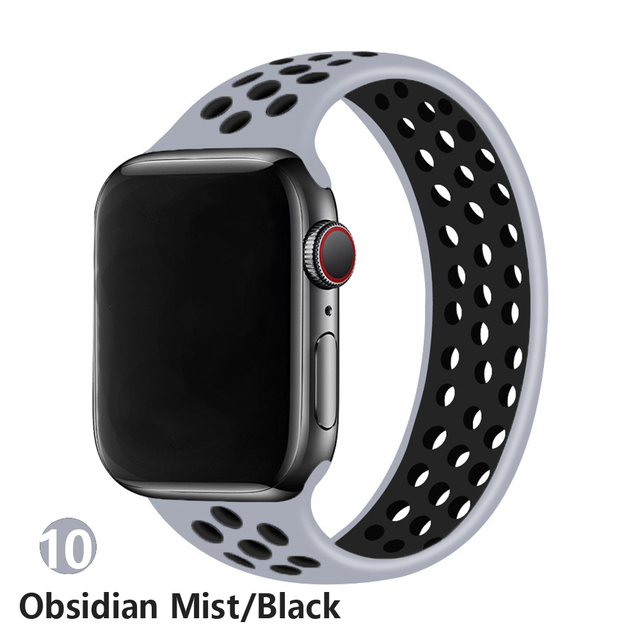 Pasek silikonowy Solo Loop do zegarka Apple - 44mm / 40mm / 38mm / 42mm, oddychająca elastyczna bransoletka iwatch serie 6 SE 5 4 3 2 1 - Wianko - 11