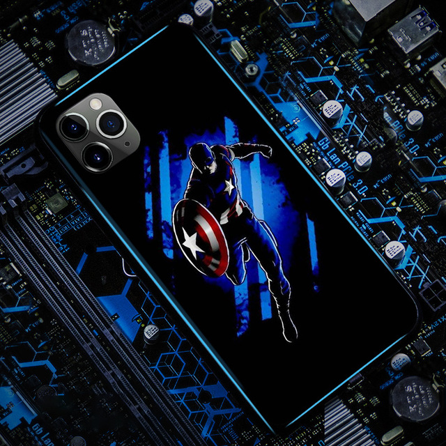 Anime Marvel Spiderman Luminous LED Flash Up etui na telefony iPhone - inteligentne sterowanie - zabawka - Wianko - 21
