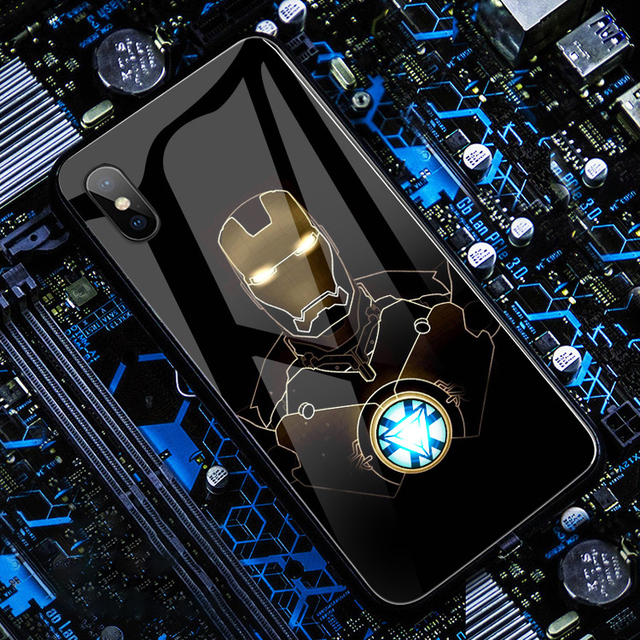 Anime Marvel Spiderman Luminous LED Flash Up etui na telefony iPhone - inteligentne sterowanie - zabawka - Wianko - 22