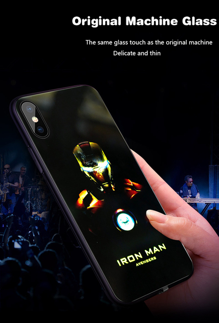 Anime Marvel Spiderman Luminous LED Flash Up etui na telefony iPhone - inteligentne sterowanie - zabawka - Wianko - 8