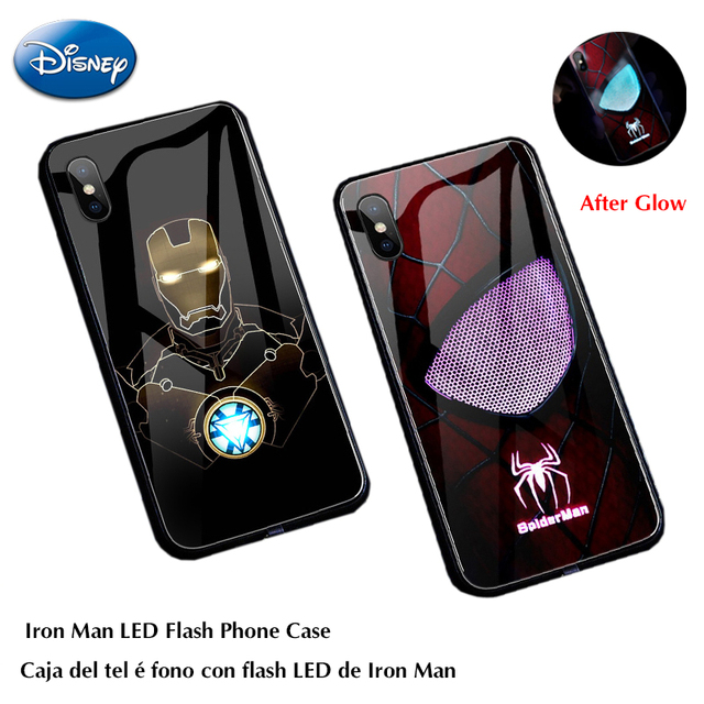 Anime Marvel Spiderman Luminous LED Flash Up etui na telefony iPhone - inteligentne sterowanie - zabawka - Wianko - 1