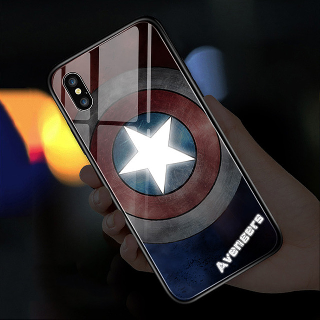 Anime Marvel Spiderman Luminous LED Flash Up etui na telefony iPhone - inteligentne sterowanie - zabawka - Wianko - 24