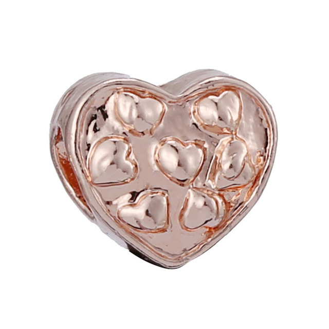 Koralik MOM w kształcie serca, przystosowany do bransoletek, zdobiony kryształkowym sercem i gwiazdą - Wianko - 29