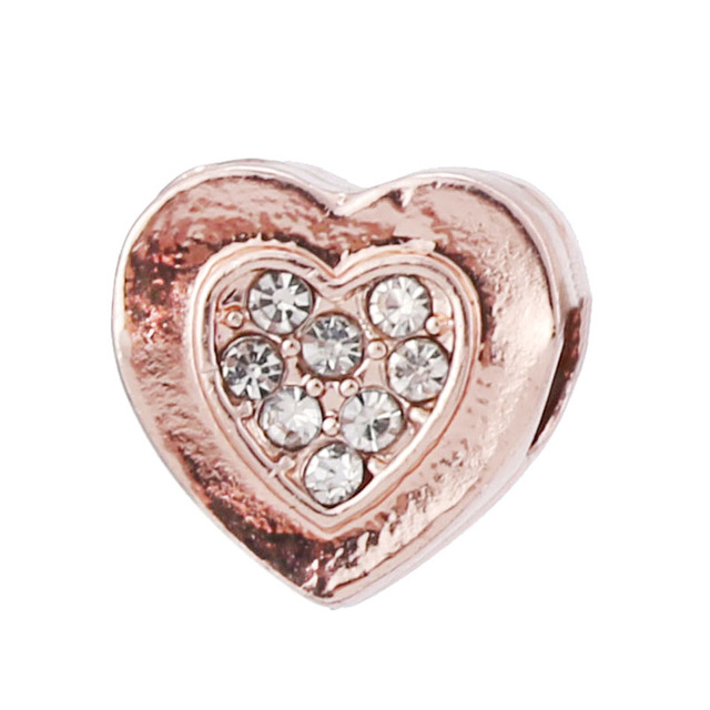 Koralik MOM w kształcie serca, przystosowany do bransoletek, zdobiony kryształkowym sercem i gwiazdą - Wianko - 23