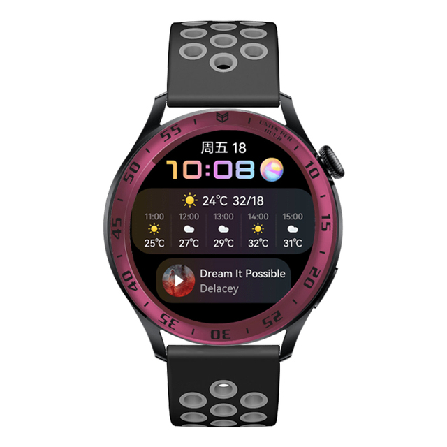 Zegarek Huawei 3 Smartwatch Pierścień Bezel Stal Nierdzewna Odporna na Zarysowania - Wianko - 15
