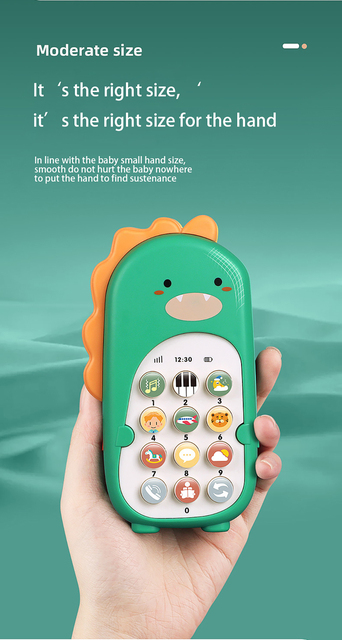Elektroniczny Montessori Baby Smart Phone - angielskie, edukacyjne zabawki muzyczne dla dzieci - prezenty urodzinowe - Wianko - 2