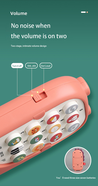Elektroniczny Montessori Baby Smart Phone - angielskie, edukacyjne zabawki muzyczne dla dzieci - prezenty urodzinowe - Wianko - 7