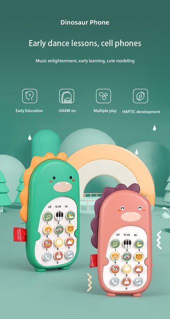 Elektroniczny Montessori Baby Smart Phone - angielskie, edukacyjne zabawki muzyczne dla dzieci - prezenty urodzinowe - Wianko - 1