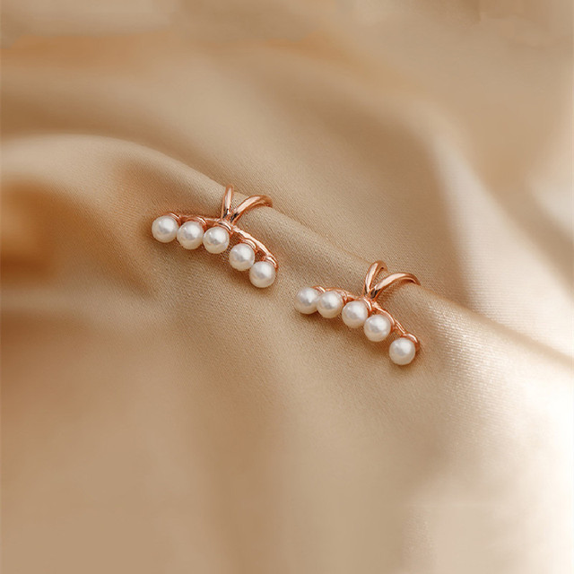 Klips do ucha z perłą 925 srebro QMCOCO - prosty i elegancki dodatek do biżuterii dla kobiet - Wianko - 7