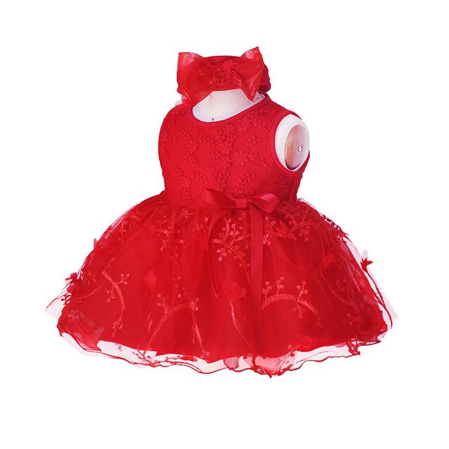 Sukienka tiulowa dla noworodka księżniczki z koronkowymi kwiatami i opaskami - letnia wyprawa - Wianko - 5