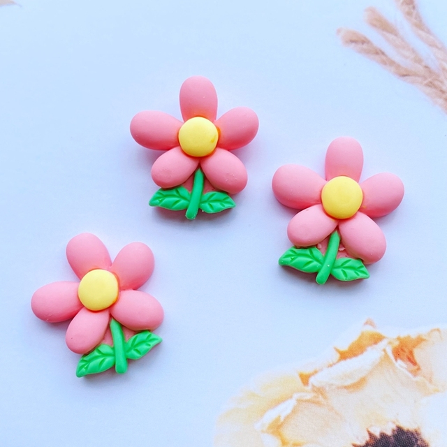 Mieszane Mini kwiaty kaboszony z żywicy do scrapbookingu i biżuterii DIY - Wianko - 2