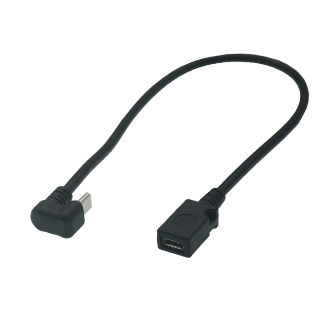 Przedłużacz USB 0.3M Micro z 180-stopniowym kątem w kształcie litery U, typu C-B, męski na żeński do tabletów i telefonów - Wianko - 15
