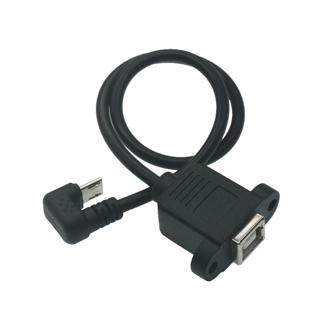 Przedłużacz USB 0.3M Micro z 180-stopniowym kątem w kształcie litery U, typu C-B, męski na żeński do tabletów i telefonów - Wianko - 2
