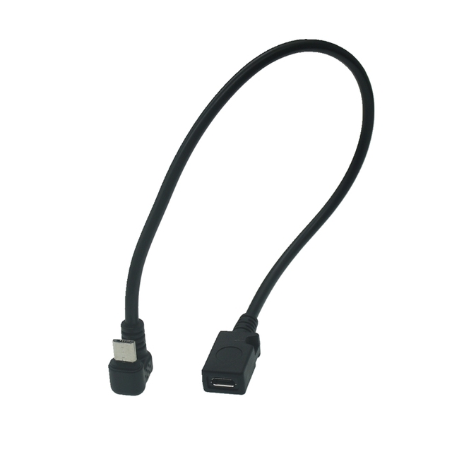 Przedłużacz USB 0.3M Micro z 180-stopniowym kątem w kształcie litery U, typu C-B, męski na żeński do tabletów i telefonów - Wianko - 16