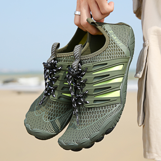 Unisex buty do sportów wodnych: elastyczne, szybkie, suche, antypoślizgowe, oddychające buty wędkarskie, do surfingu i na plażę - Wianko - 46