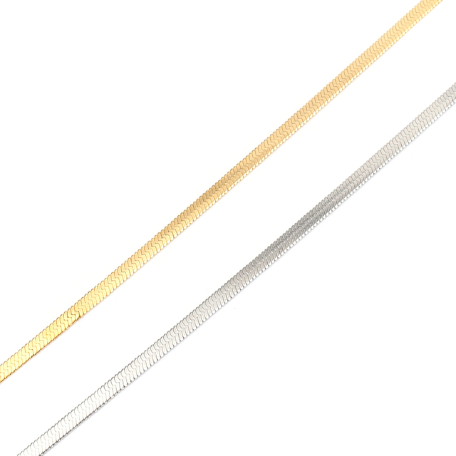 Naszyjnik ze stalą nierdzewną, złoty kolor, 50.2cm długości - Wianko - 4