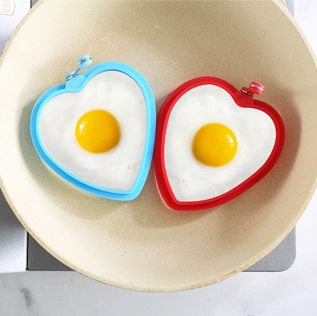 Pierścień do jajek i naleśników z formą na smażone omlety i jajka, wykonany z bezpiecznego, nietłukącego się silicone o wysokiej jakości spożywczej, losowy kształt - Wianko - 9