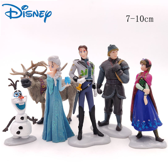 Disney Frozen 2 - zestaw lalkowy Elsa, Anna, Olaf, Christopher, Sven, Książę - ręcznie wykonane dekoracje - idealny prezent na urodziny dla dziewczynki - Wianko - 2
