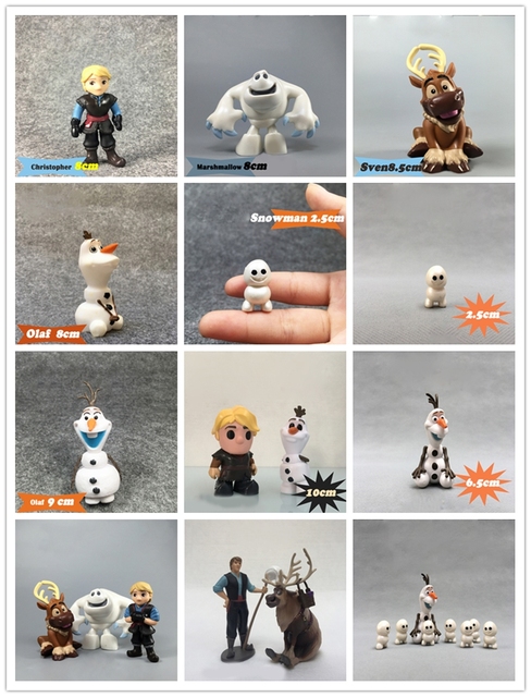 Disney Frozen 2 - zestaw lalkowy Elsa, Anna, Olaf, Christopher, Sven, Książę - ręcznie wykonane dekoracje - idealny prezent na urodziny dla dziewczynki - Wianko - 10