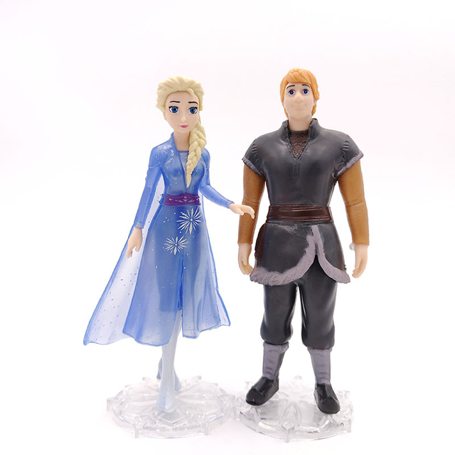 Disney Frozen 2 - zestaw lalkowy Elsa, Anna, Olaf, Christopher, Sven, Książę - ręcznie wykonane dekoracje - idealny prezent na urodziny dla dziewczynki - Wianko - 6