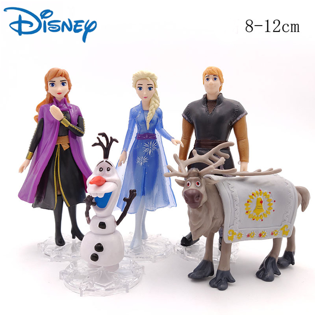 Disney Frozen 2 - zestaw lalkowy Elsa, Anna, Olaf, Christopher, Sven, Książę - ręcznie wykonane dekoracje - idealny prezent na urodziny dla dziewczynki - Wianko - 4