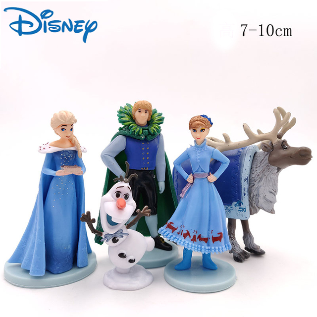 Disney Frozen 2 - zestaw lalkowy Elsa, Anna, Olaf, Christopher, Sven, Książę - ręcznie wykonane dekoracje - idealny prezent na urodziny dla dziewczynki - Wianko - 3