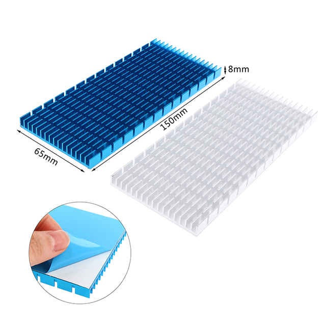 Radiator aluminiowy do chłodzenia telefonów komórkowych - rozmiar 150x65x8mm - Wianko - 1