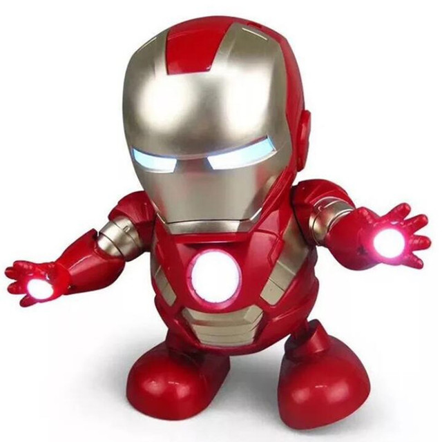 Figurka Iron Man Avengers z latarką LED i dźwiękiem - elektroniczna zabawka dla dzieci - Wianko - 8