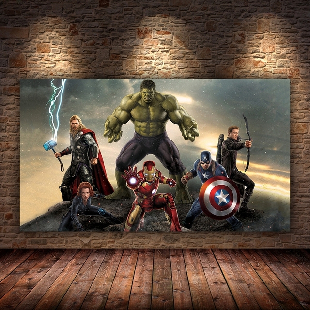 Obraz na płótnie Iron Man Avengers czarna wdowa Anime - dekoracja do domu - Wianko - 7
