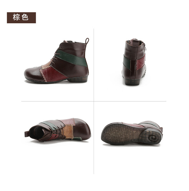 Bardziej zwięzła wersja tytułu produktu mogłaby brzmieć: Botki skórzane Xiuteng 2021 jesień/zima z niskim obcasem, retro styl, rozmiar 35-41 - Wianko - 18