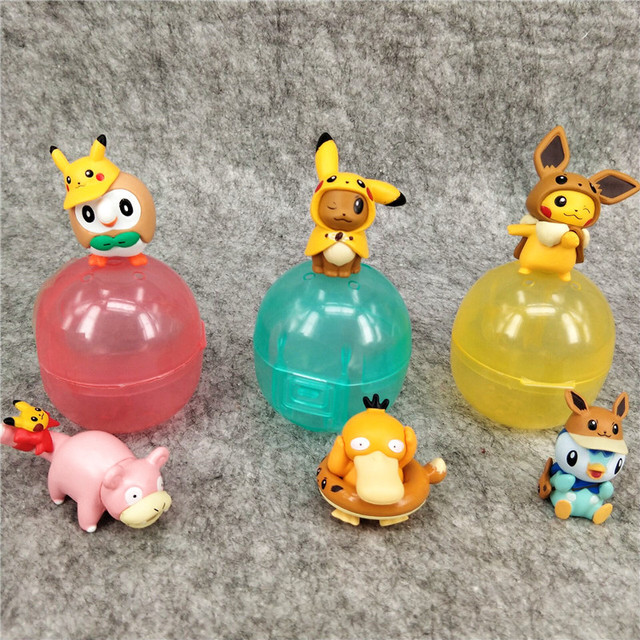 Zestaw figurkowych lalek Pokemon Monster Anime: Pikachu, Piplup, Psyduck, Slowbro, sowa Eevee - 6 sztuk - Wianko - 3
