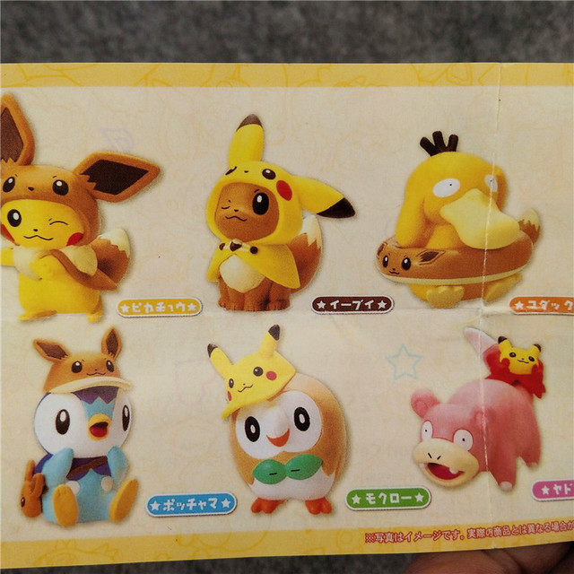 Zestaw figurkowych lalek Pokemon Monster Anime: Pikachu, Piplup, Psyduck, Slowbro, sowa Eevee - 6 sztuk - Wianko - 11