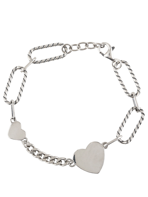 Bransoletka łańcuchowa Evimi Vintage 925 Sterling srebrna z sercami - biżuteria dla zakochanych (S-B368) - Wianko - 10