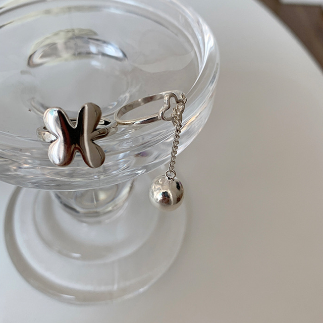 Pierścionki z motylkiem INS QMCOCO w stylu fashion, wykonane z srebra 925 - biżuteria elegancka na imprezy, idealna jako prezent dla kobiet - Wianko - 11