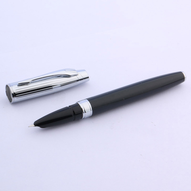 Pióro wieczne Baoer 100 z wysoką jakością, klipsem srebrnym i stalówką w kolorze czarnym lub niebieskim do pisania w biurze i szkole - Wianko - 5